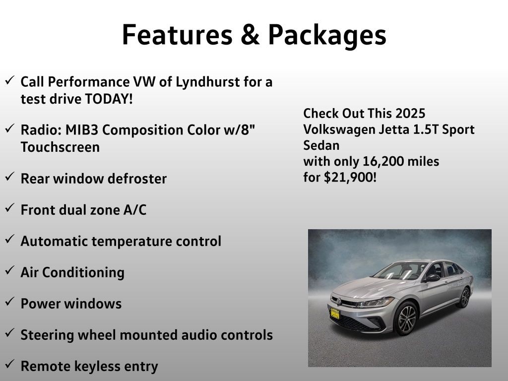Used 2025 Volkswagen Jetta 1.5T Sport Sedan
