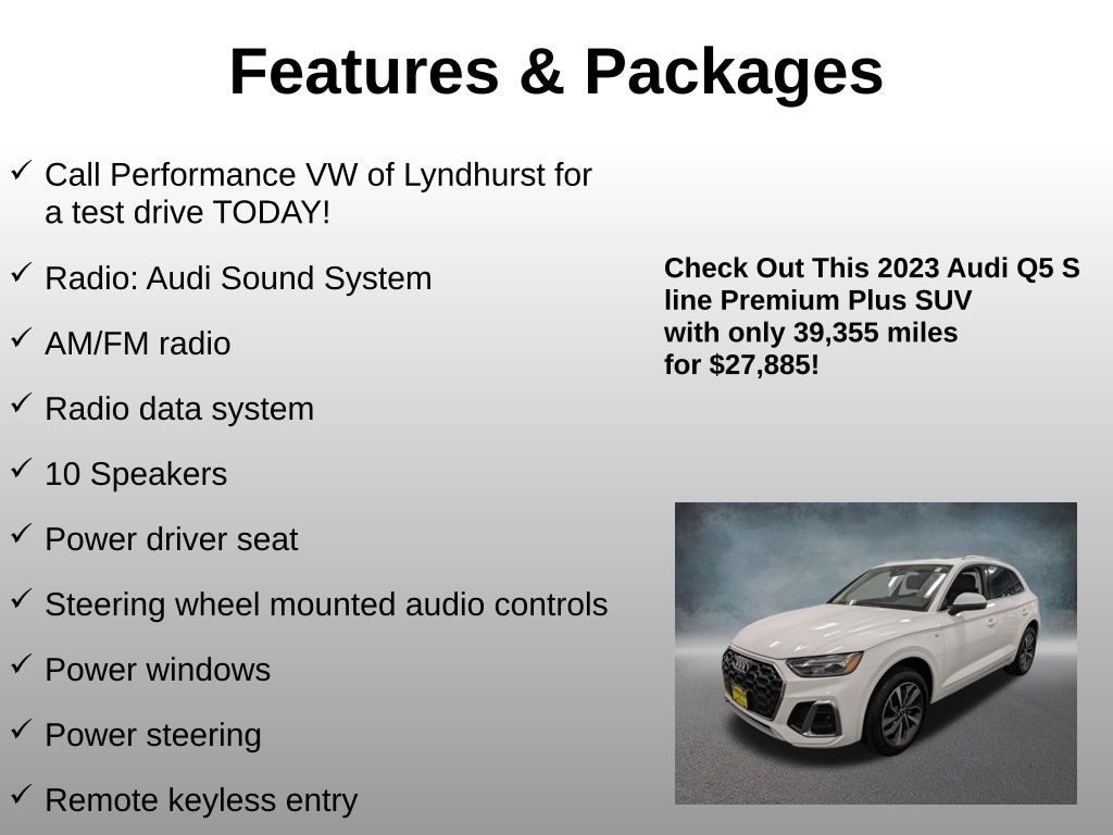 Used 2023 Audi Q5 45 S Line Premium SUV