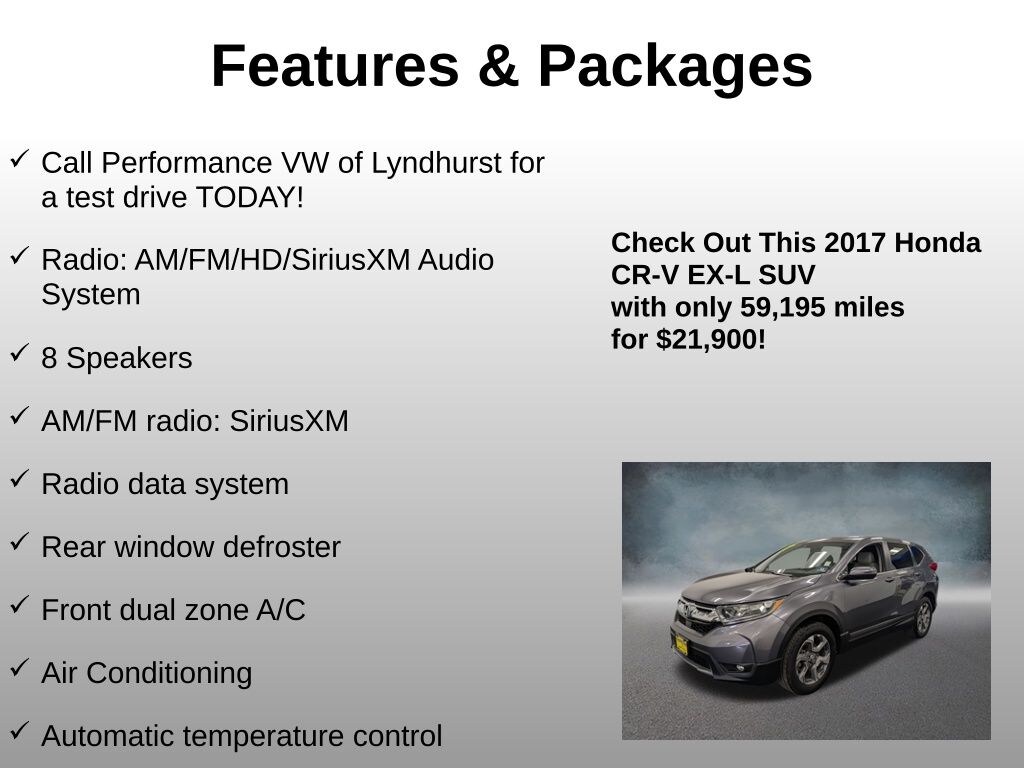 Used 2017 Honda CR-V EX-L SUV