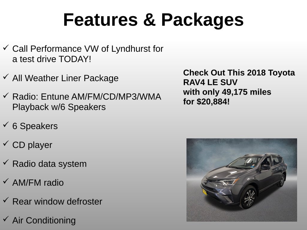 Used 2018 Toyota RAV4 LE SUV