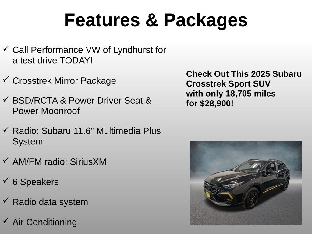 Used 2025 Subaru Crosstrek Sport SUV