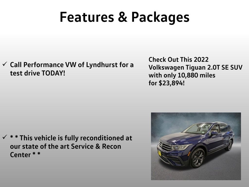 Used 2022 Volkswagen Tiguan 2.0T SE SUV