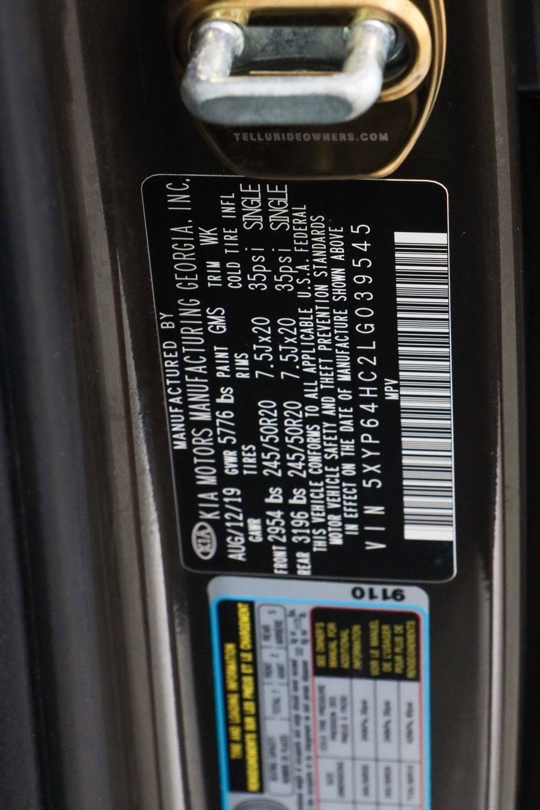 2020 Kia Telluride S photo 3