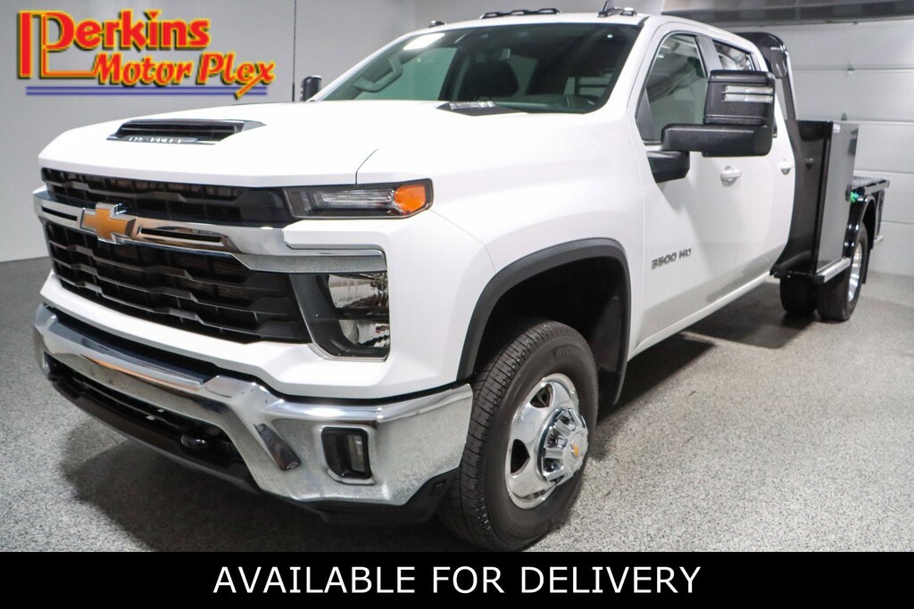 Used 2024 Chevrolet Silverado 3500HD LT 4X4 SKIRTED FLATBED Truck Crew Cab