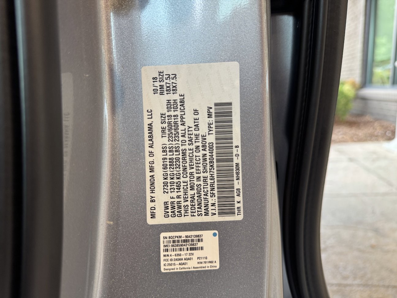 2019 Honda Odyssey EX-L photo 5