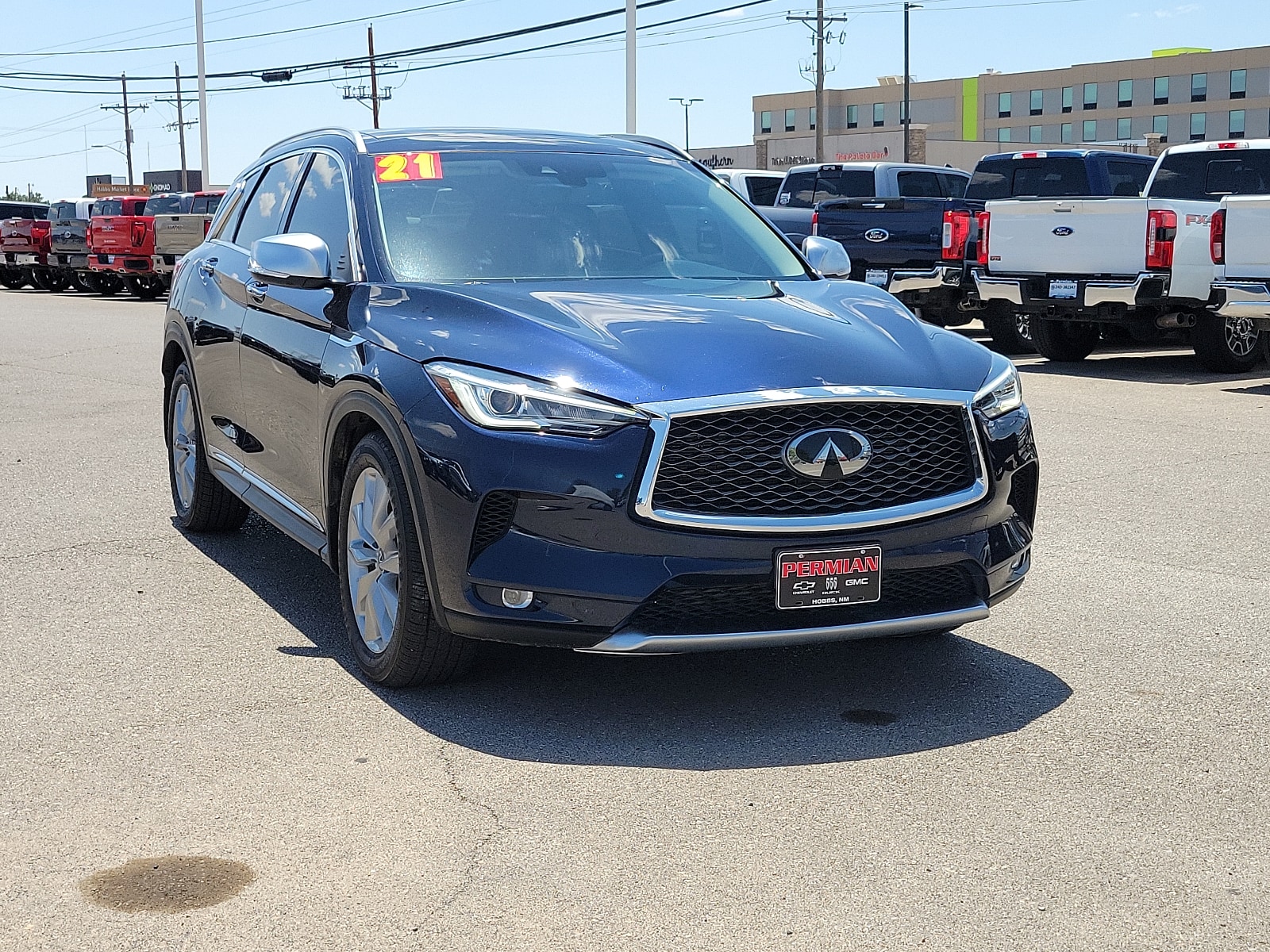 Used 2021 INFINITI QX50 Luxe with VIN 3PCAJ5BB1MF117817 for sale in Hobbs, NM