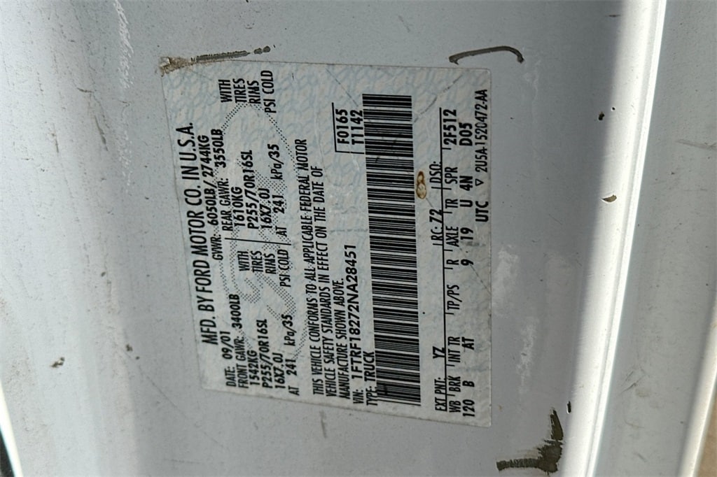 Used 2002 Ford F-150 Truck Regular Cab