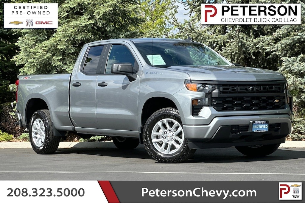 Certified 2024 Chevrolet Silverado 1500 Custom 4WD Double Cab 147 Custom