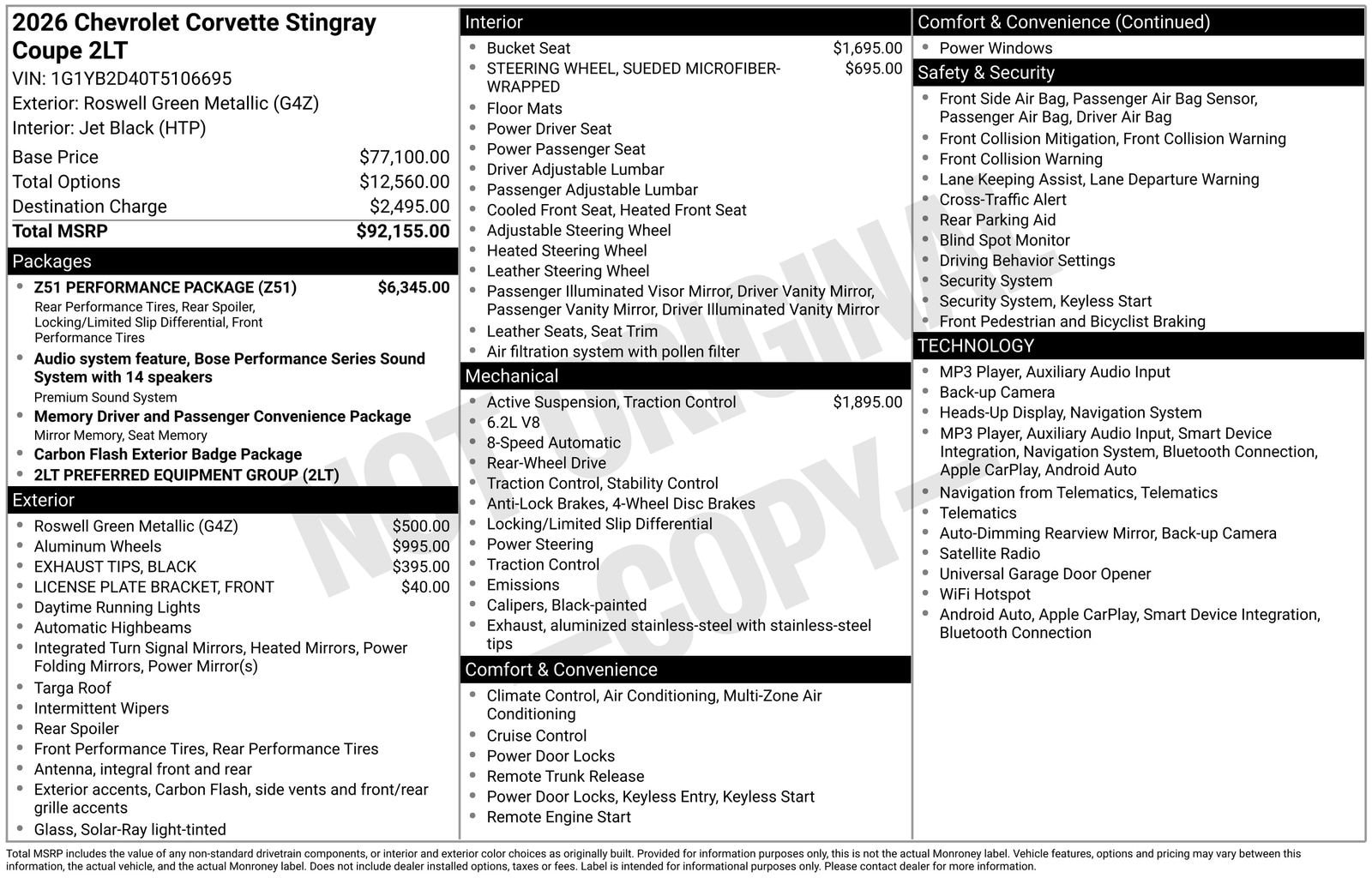 2026 Chevrolet Corvette 2LT - Photo 34