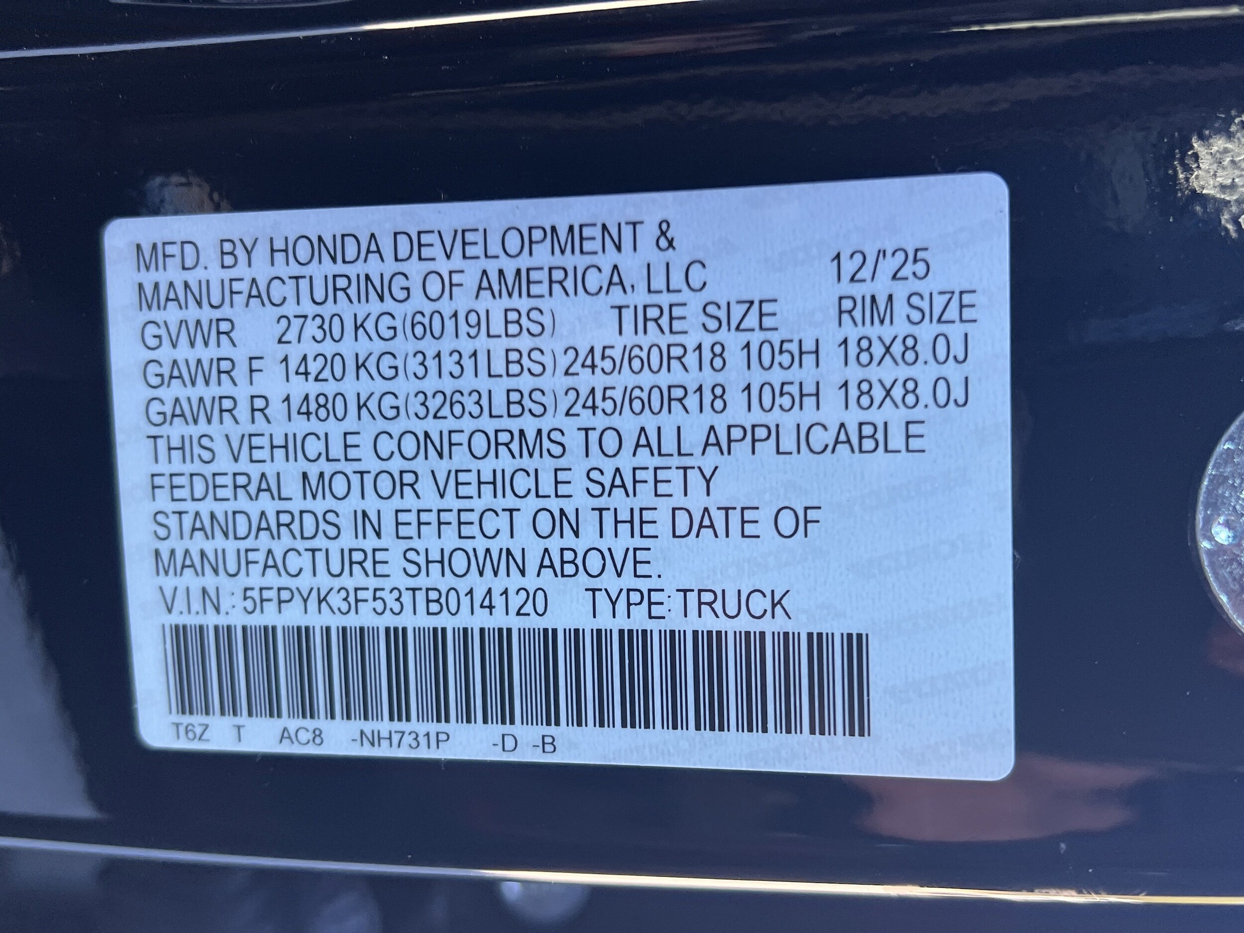 2026 Honda Ridgeline RTL - Photo 31