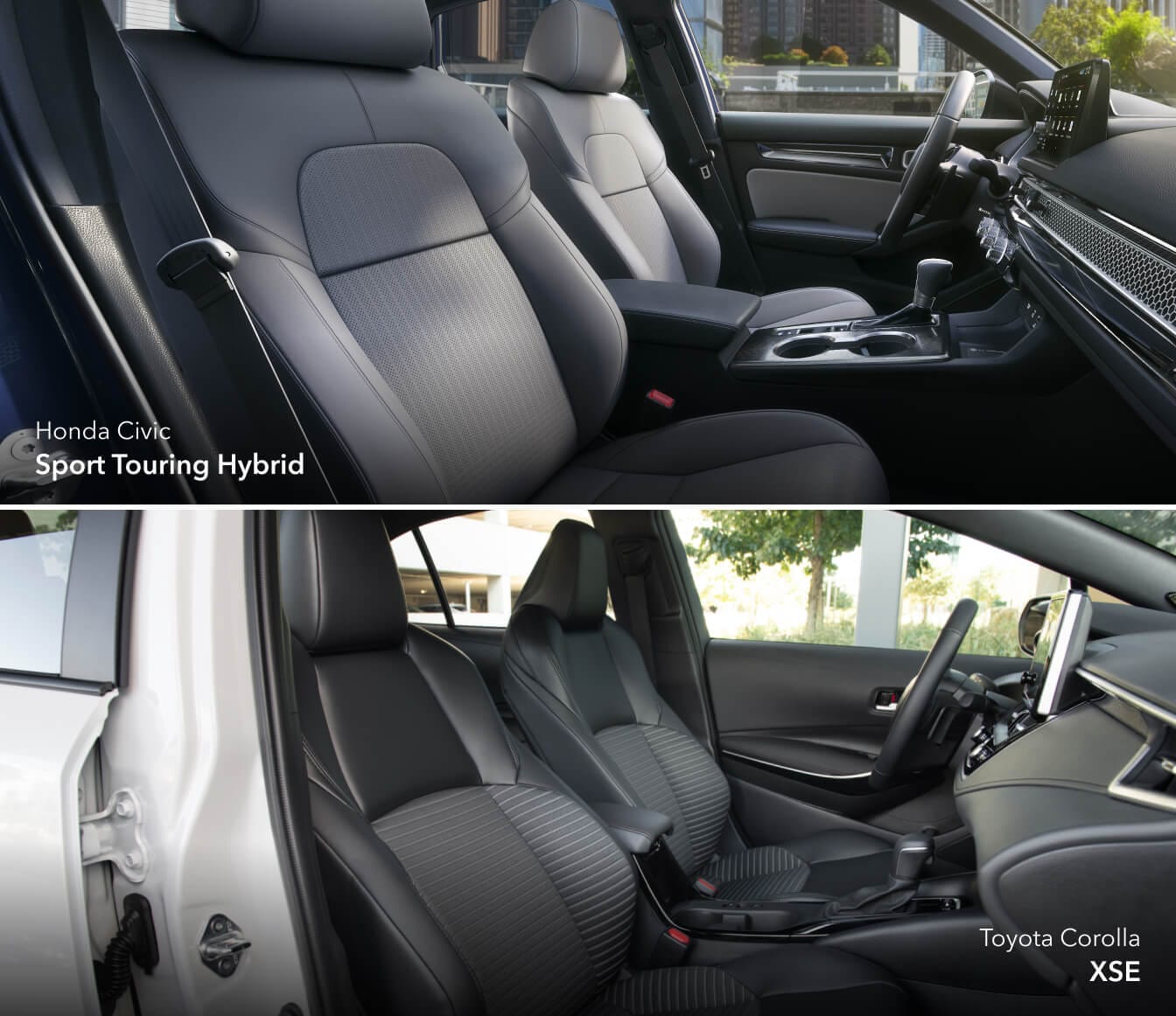 Toyota Corolla vs. Honda Civic Sedan: Size and Cargo