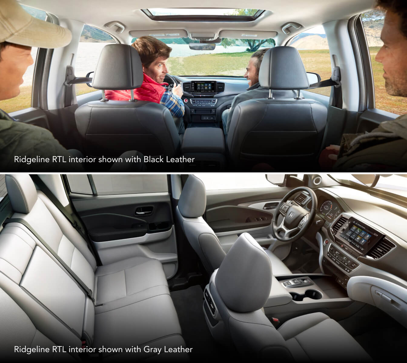 2026 Honda Ridgeline Interior shown with Black Leather