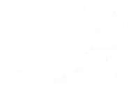 White silhouette of a man running