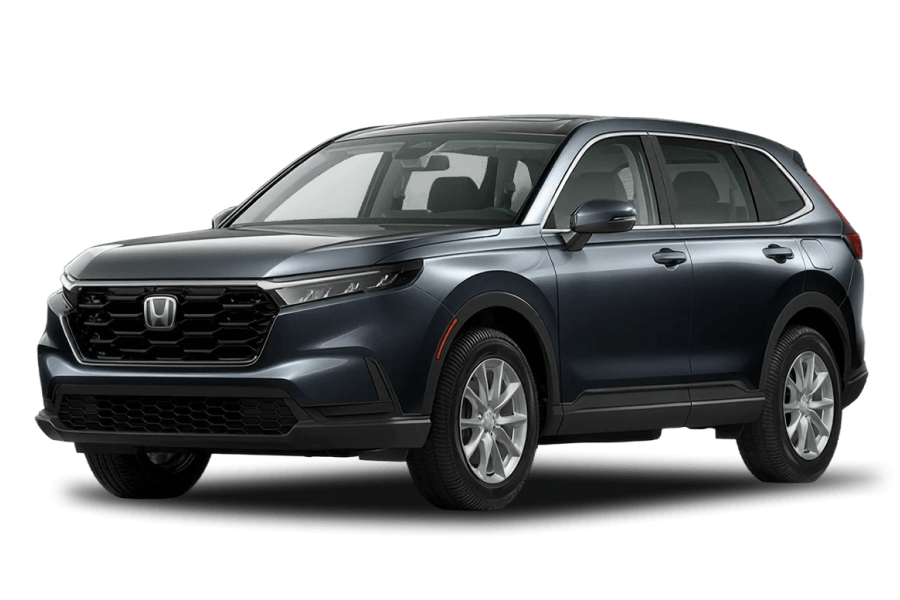 2026 Honda CR-V EX in Meteorite Gray Metallic in three quarter angle.