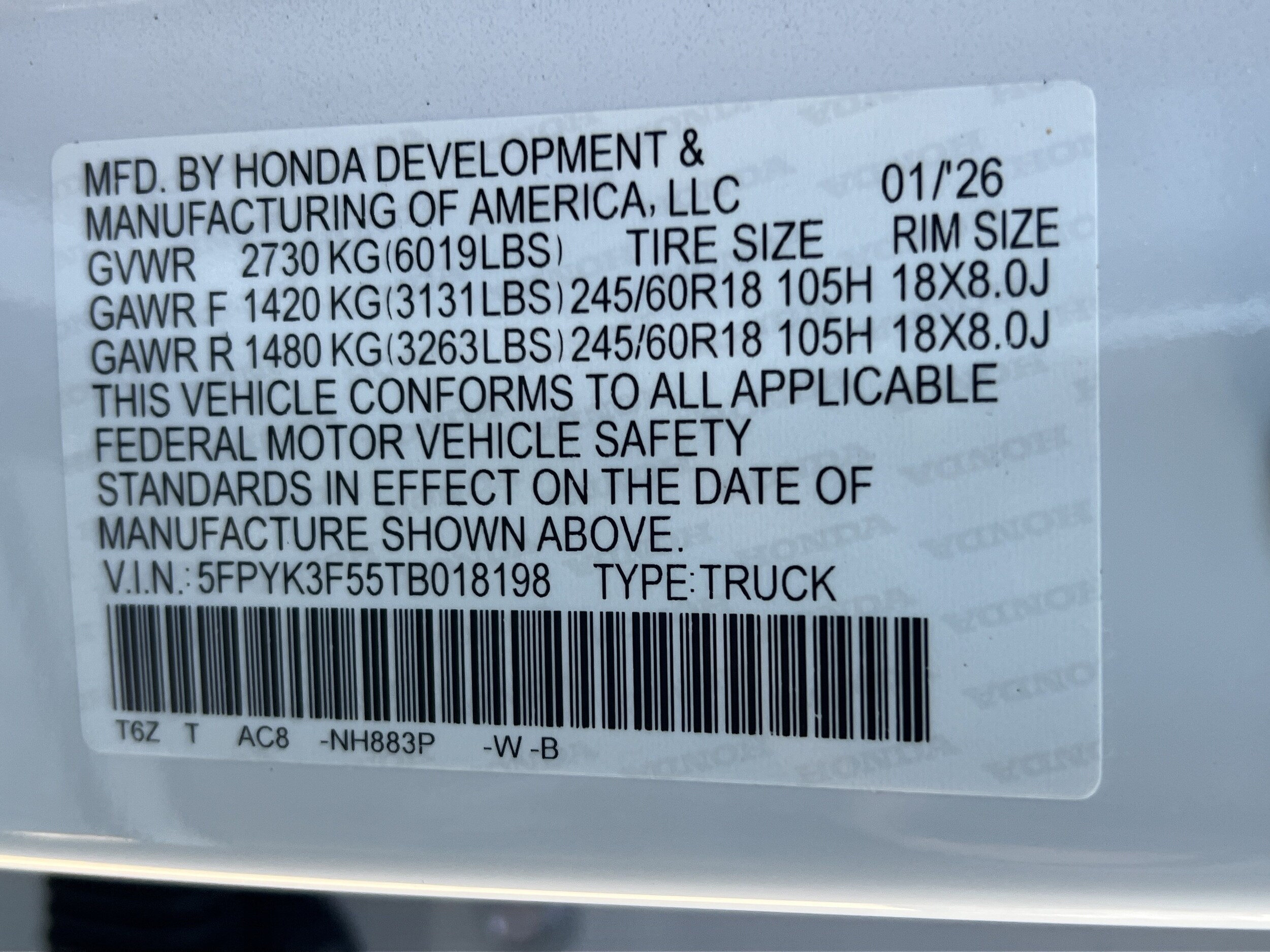 2026 Honda Ridgeline RTL - Photo 32