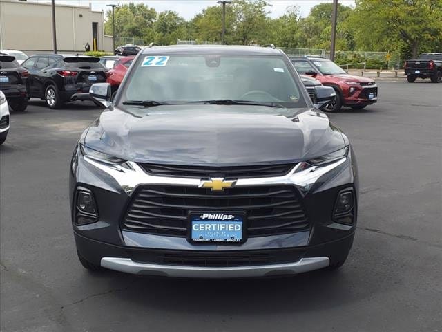 Certified 2022 Chevrolet Blazer 2LT with VIN 3GNKBHR45NS216425 for sale in Frankfort, IL