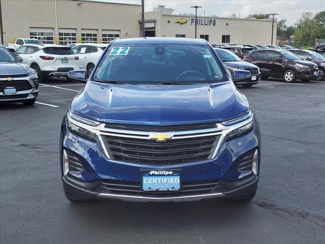 Certified 2022 Chevrolet Equinox LT with VIN 3GNAXKEV4NL254005 for sale in Frankfort, IL