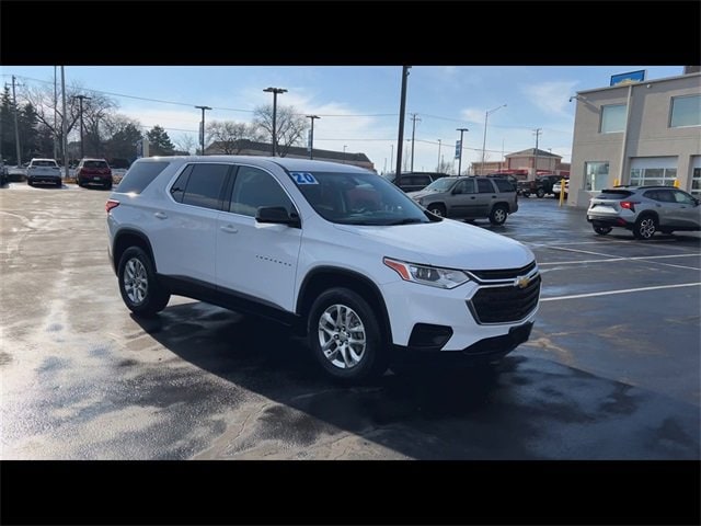 Used 2020 Chevrolet Traverse LS with VIN 1GNEVFKW4LJ205998 for sale in Frankfort, IL