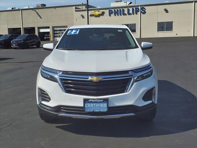 Certified 2022 Chevrolet Equinox LT with VIN 3GNAXKEV6NL210619 for sale in Frankfort, IL