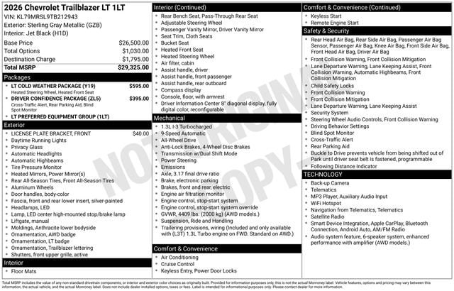 2026 Chevrolet Trailblazer LT - Photo 16