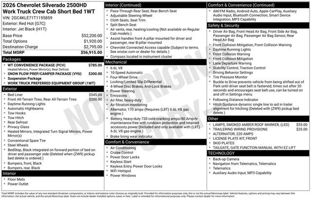2026 Chevrolet Silverado 2500 HD Work Truck - Photo 16