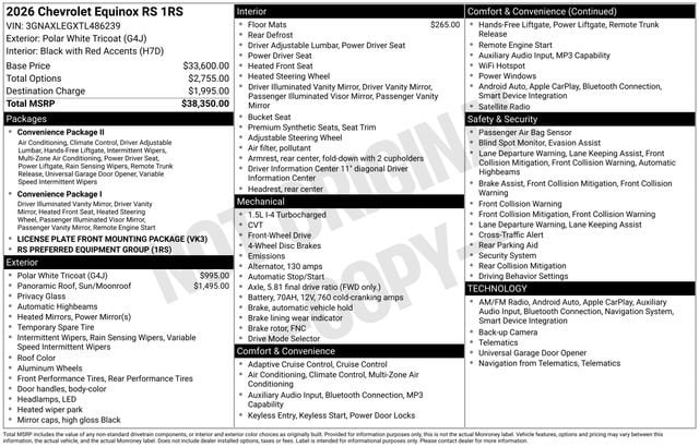 2026 Chevrolet Equinox RS - Photo 16