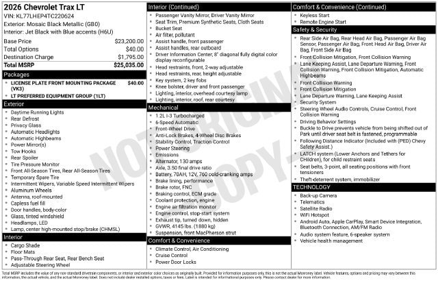 2026 Chevrolet Trax LT - Photo 15