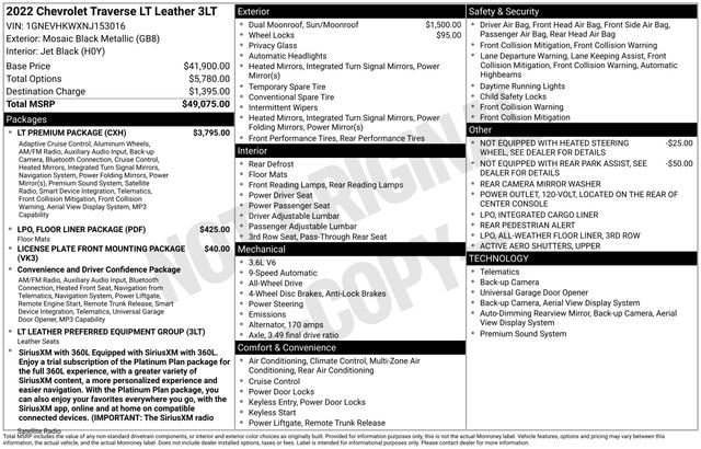 2022 Chevrolet Traverse 3LT - Photo 25