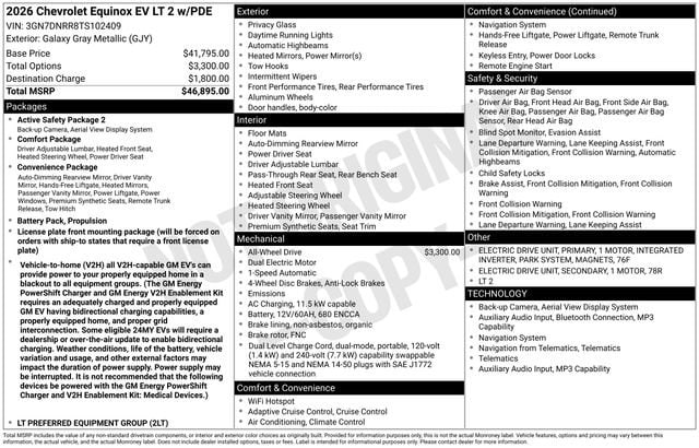 2026 Chevrolet Equinox EV SUV 