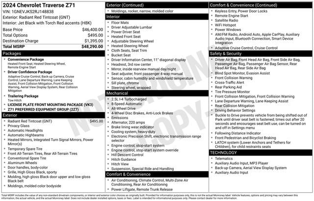 2024 Chevrolet Traverse Z71 - Photo 24