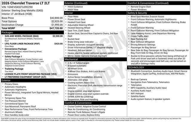 2026 Chevrolet Traverse LT - Photo 15