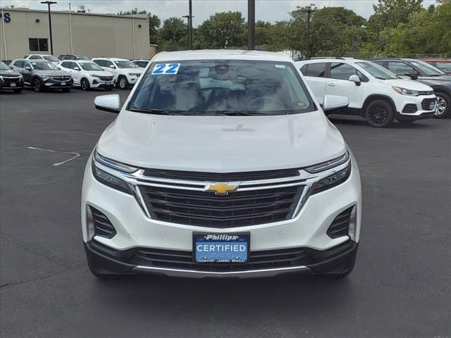 Certified 2022 Chevrolet Equinox LT with VIN 3GNAXKEV2NL214425 for sale in Frankfort, IL