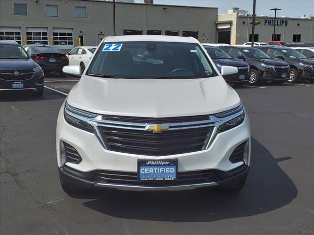 Certified 2022 Chevrolet Equinox LT with VIN 3GNAXUEV5NL253795 for sale in Frankfort, IL