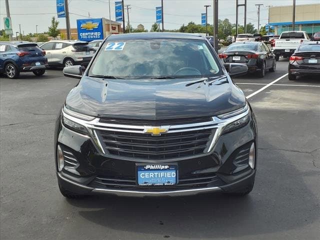 Certified 2022 Chevrolet Equinox LT with VIN 3GNAXKEV8NL114054 for sale in Frankfort, IL