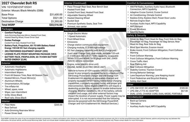 2027 Chevrolet Bolt RS - Photo 15