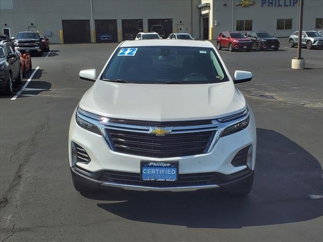 Certified 2022 Chevrolet Equinox LT with VIN 3GNAXUEV1NL297129 for sale in Frankfort, IL