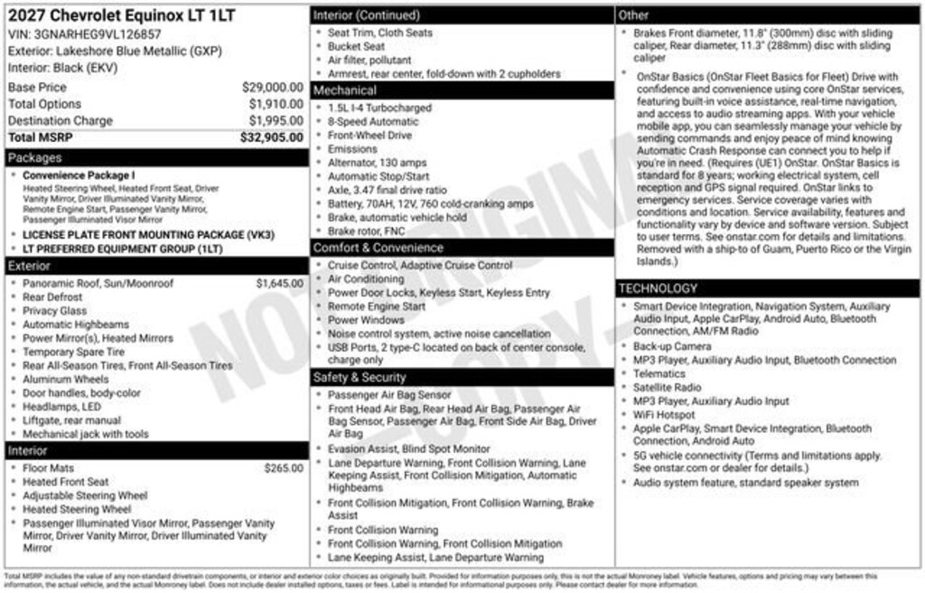 New 2027 Chevrolet Equinox LT SUV