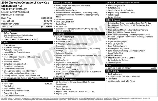2026 Chevrolet Colorado Truck 