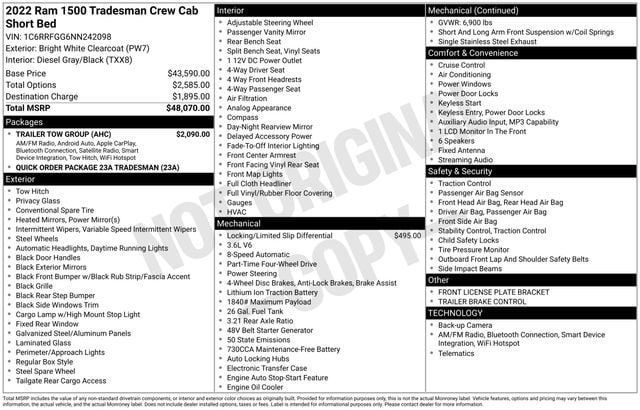 2022 RAM Ram 1500 Pickup Tradesman - Photo 27
