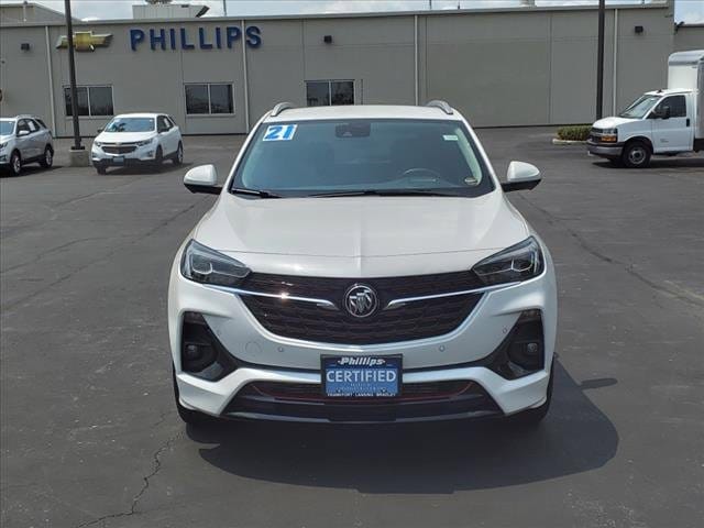 Certified 2021 Buick Encore GX Essence with VIN KL4MMFSL0MB166913 for sale in Bourbonnais, IL