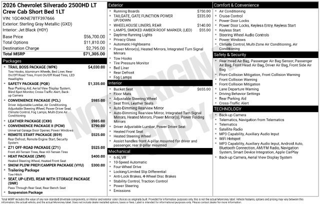 New 2026 Chevrolet Silverado 2500 HD LT Truck