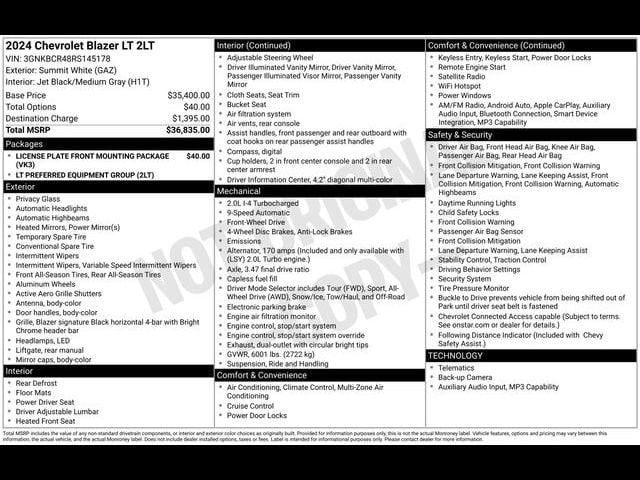 2024 Chevrolet Blazer 2LT - Photo 43