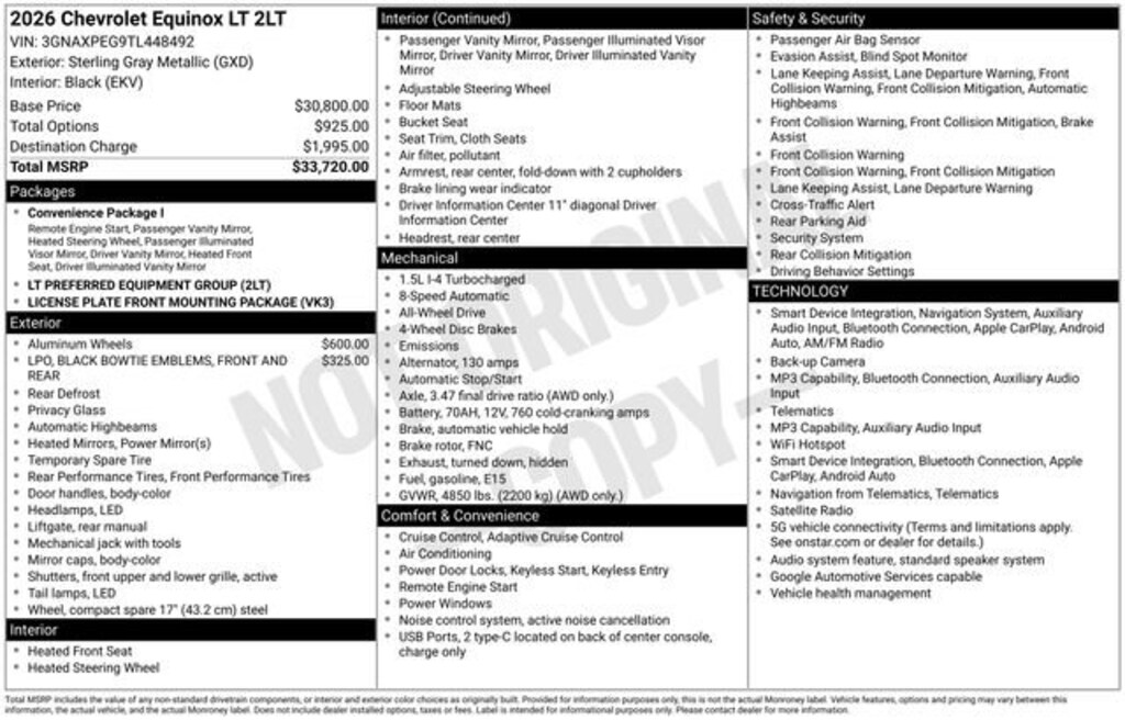New 2026 Chevrolet Equinox LT SUV