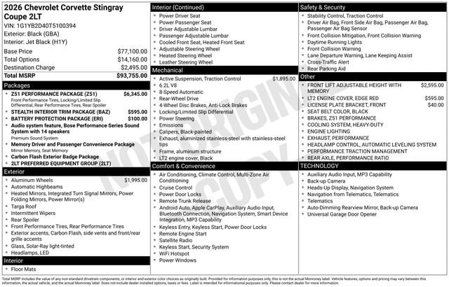2026 Chevrolet Corvette 2LT - Photo 16