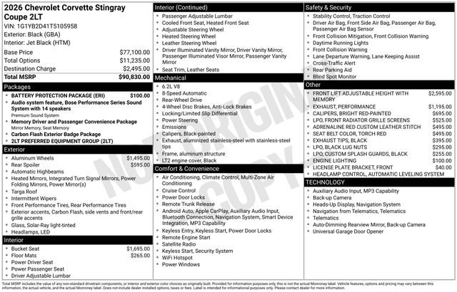 2026 Chevrolet Corvette 2LT - Photo 18