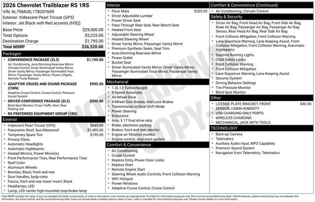 2026 Chevrolet Trailblazer RS - Photo 16