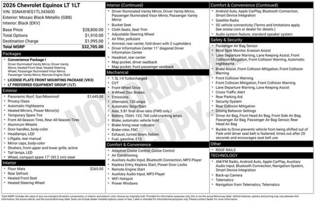New 2026 Chevrolet Equinox LT SUV