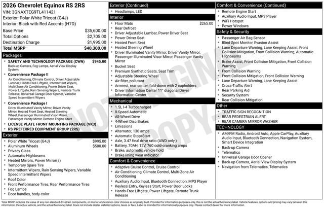 2026 Chevrolet Equinox RS - Photo 15