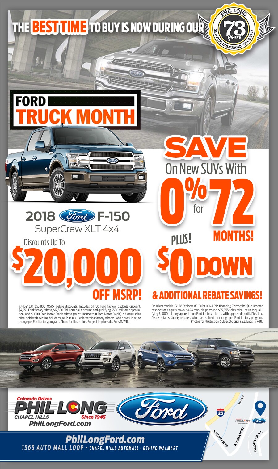 New Ford deals and specials in Colorado Springs at Phil Long Ford Chapel Hills