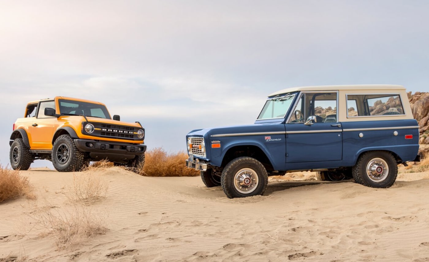 New Ford Bronco 2-Door compared to the old Ford Bronco 2-Door